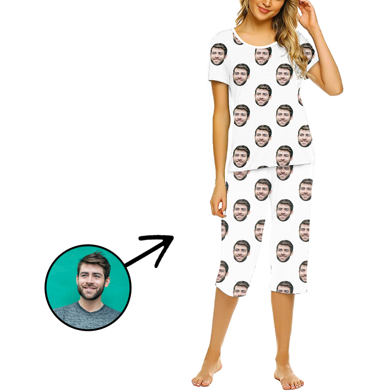 Custom Photo Pajamas For Women Heart My Loved One's Face