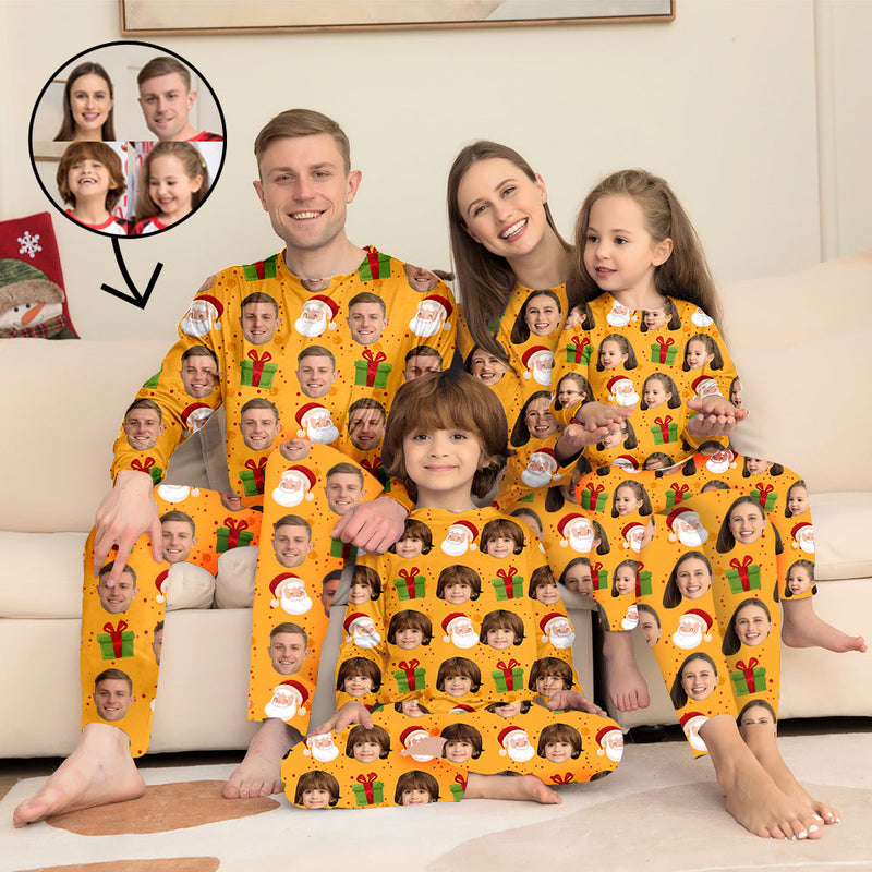 Custom Photo Pajamas Family Matching Set Christmas Matching Sleepwear Personalized Pajamas Happy Holidays