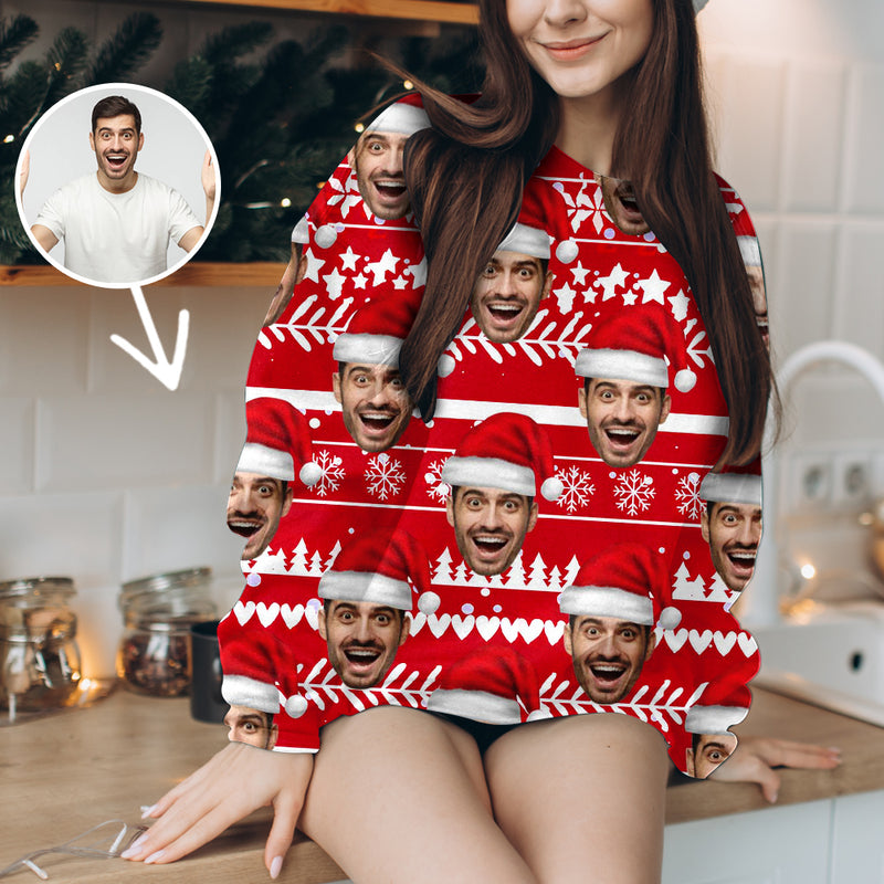 Funny Unisex Christmas Sweatshirts Christmas Sweatshirts Gift For Christmas Face Sweatshirt Ugly Couple Sweatshirts Lovely Santa