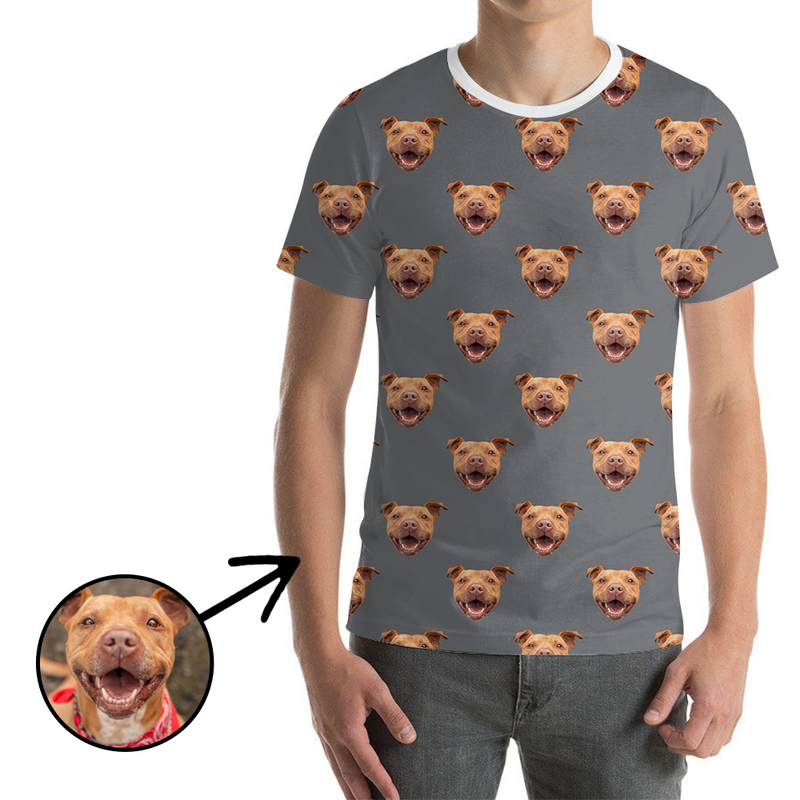 Custom Photo T-shirt Unisex Dog Footprint
