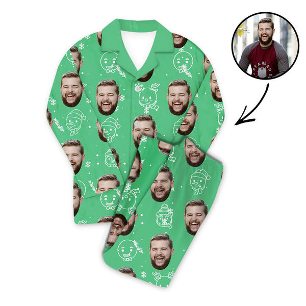 Custom Photo Pajamas Set Unisex Cute Elk photo pajamas