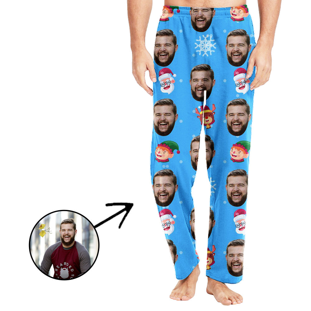 Face Pajamas Pants Photo Pajama Pants Face On Pajamas For Men Lovely Santa And Animals Special Offer Christmas Gifts