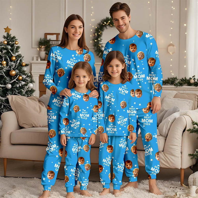 Custom Photo Pajamas,Personalized Face Pajama Sets,Pet Pajamas Women Men Party Gift for Family Christmas,Kid pajamas sets,Pajama Party