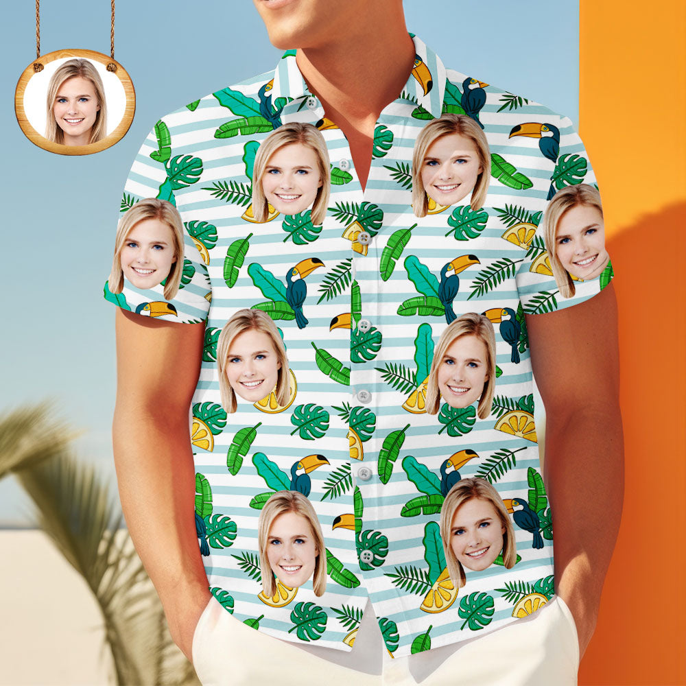 Vibrant Tropical Shirt – Flowers, Face & Aloha Vibes