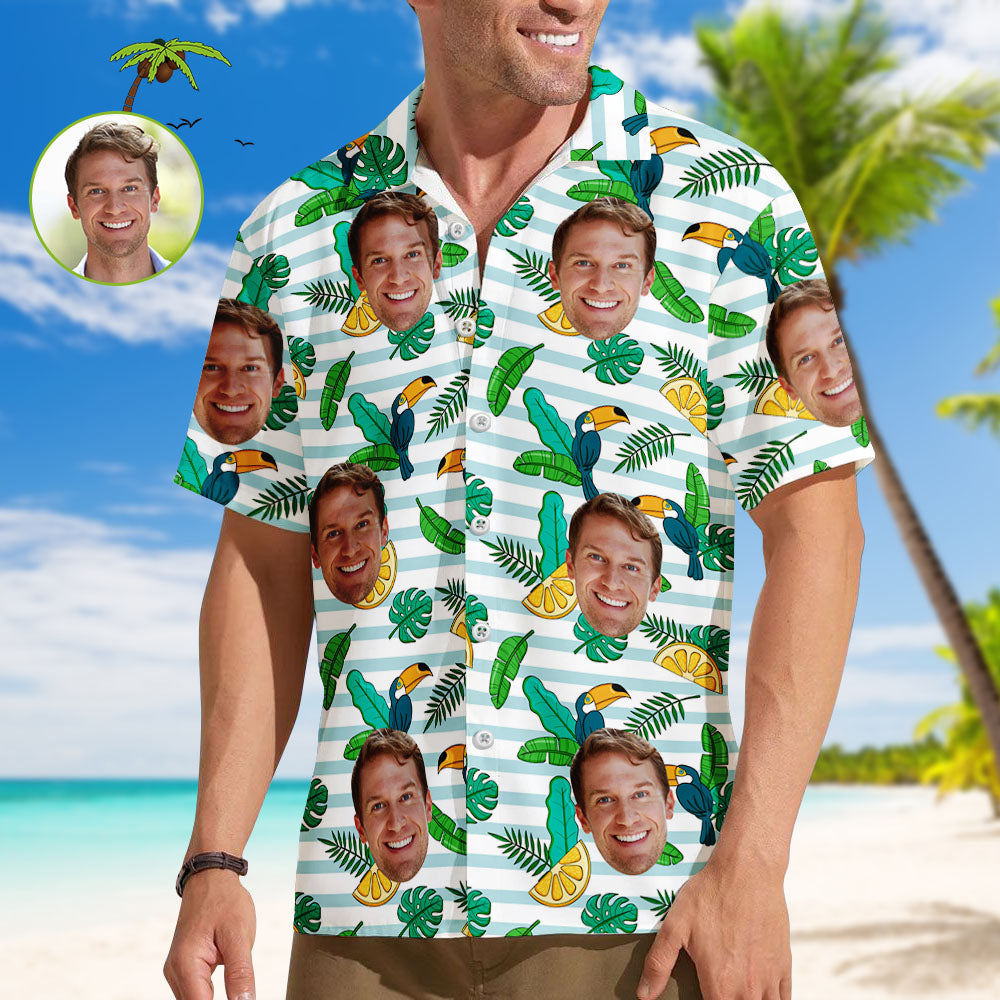 Vibrant Tropical Shirt – Flowers, Face & Aloha Vibes