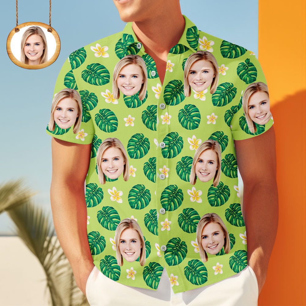 Exotic Floral & Face Hawaiian Shirt – Custom Made