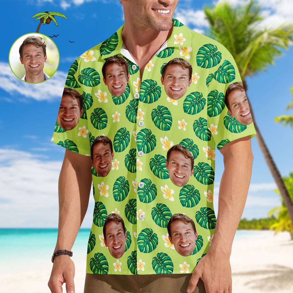 Exotic Floral & Face Hawaiian Shirt – Custom Made