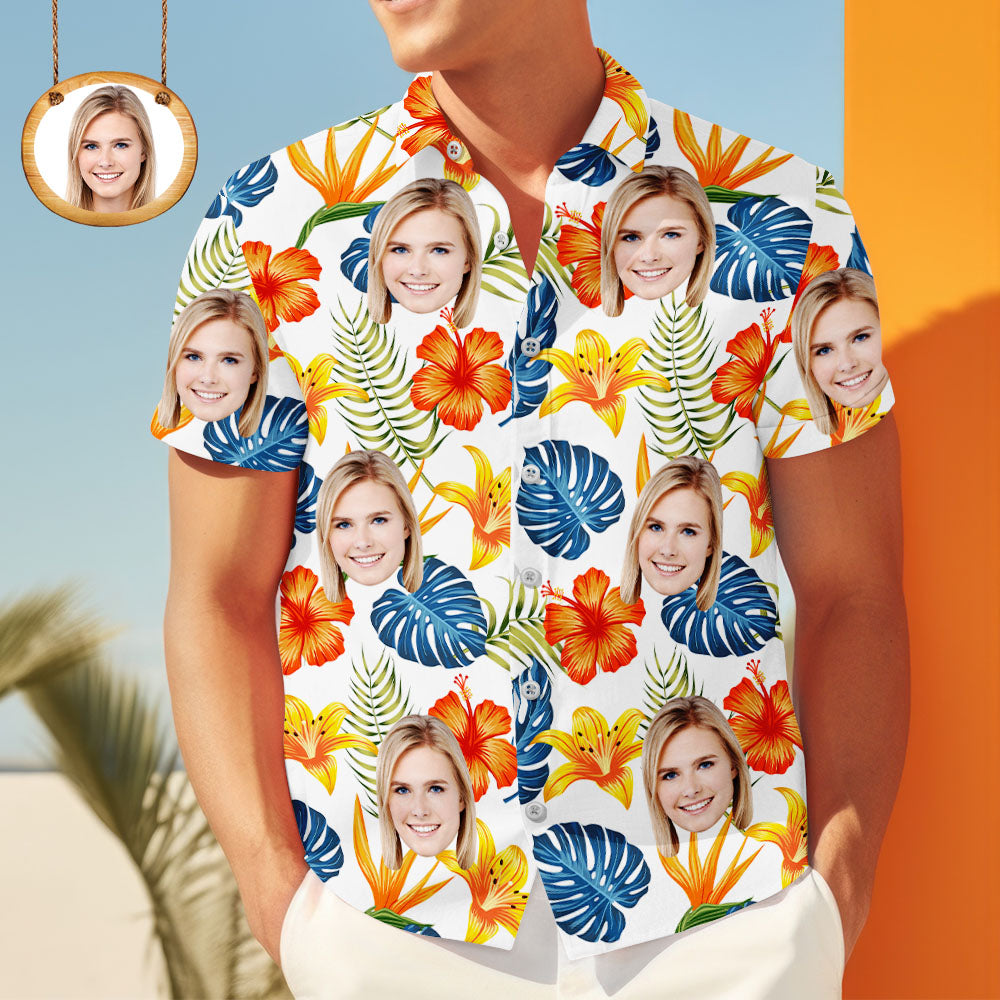 Face-Inspired Aloha Shirt – Lush Tropical Flowers