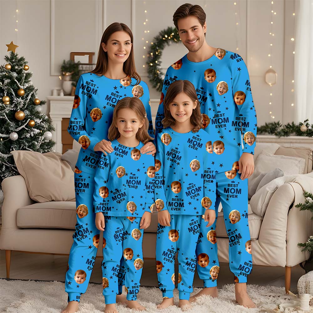 Custom Face Pajama Set Personalized Photo Pajamas Men Women Boys Girls Pajamas Bridal Party Birthday Anniversary Fathers Day Gift Christmas