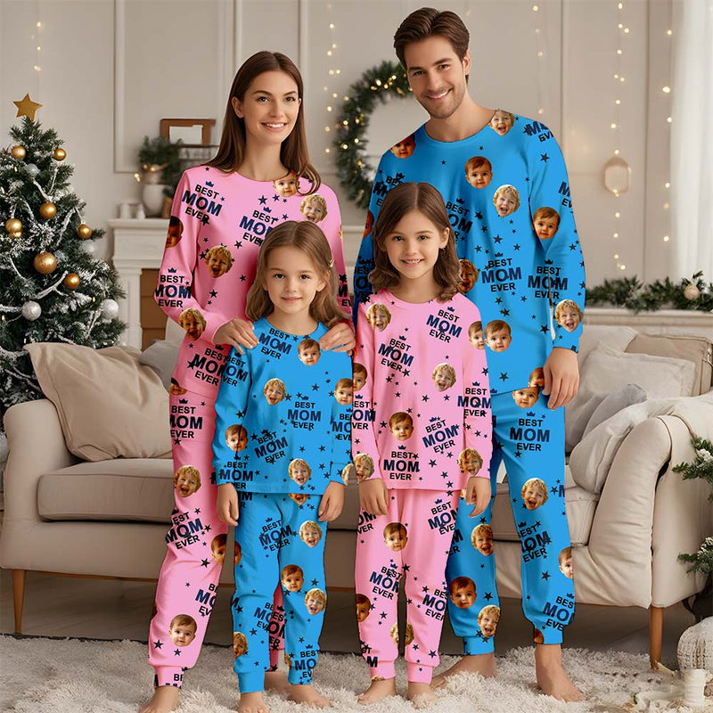 Custom Face Pajama Set Personalized Photo Pajamas Men Women Boys Girls Pajamas Bridal Party Birthday Anniversary Fathers Day Gift Christmas