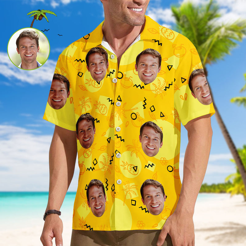 Tropical Paradise Shirt – Face & Exotic Pineapple Print