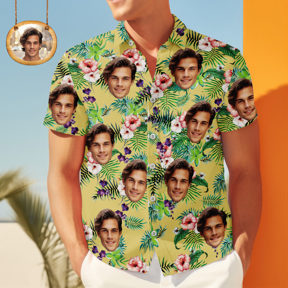 Tropical Face Print Hawaiian Shirt – Custom Design With Face