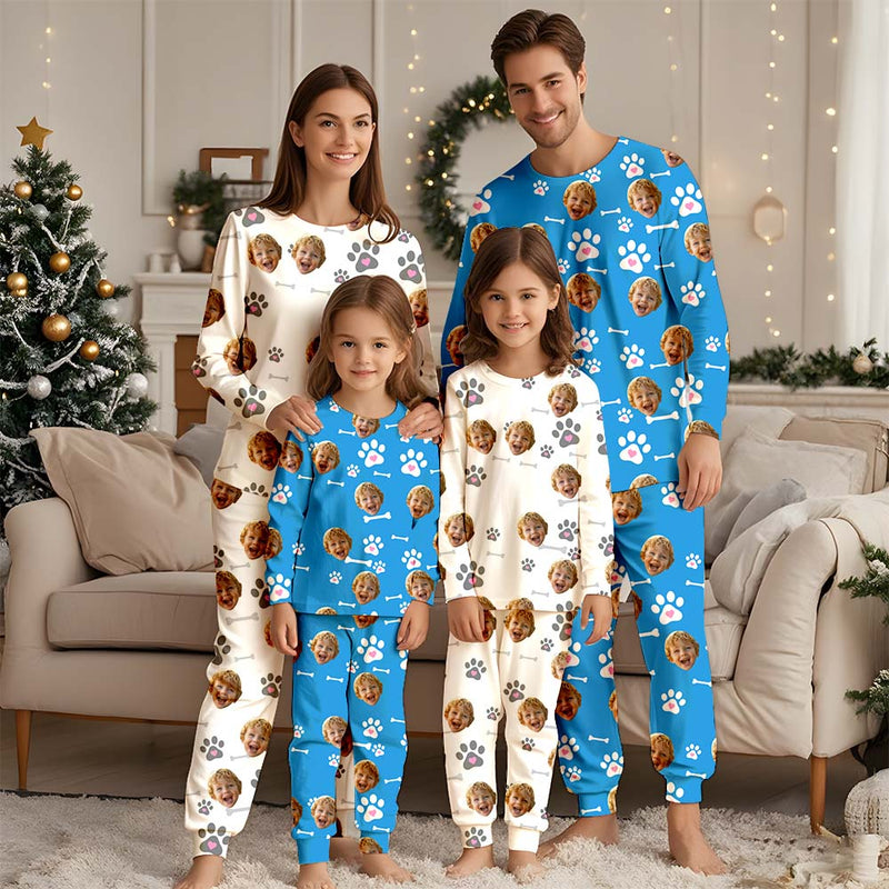 Custom Face Christmas Pajamas Set, Custom Photo Pajamas, Pajamas For Women, Bridesmaid Pajama, Family Pajama Party Set