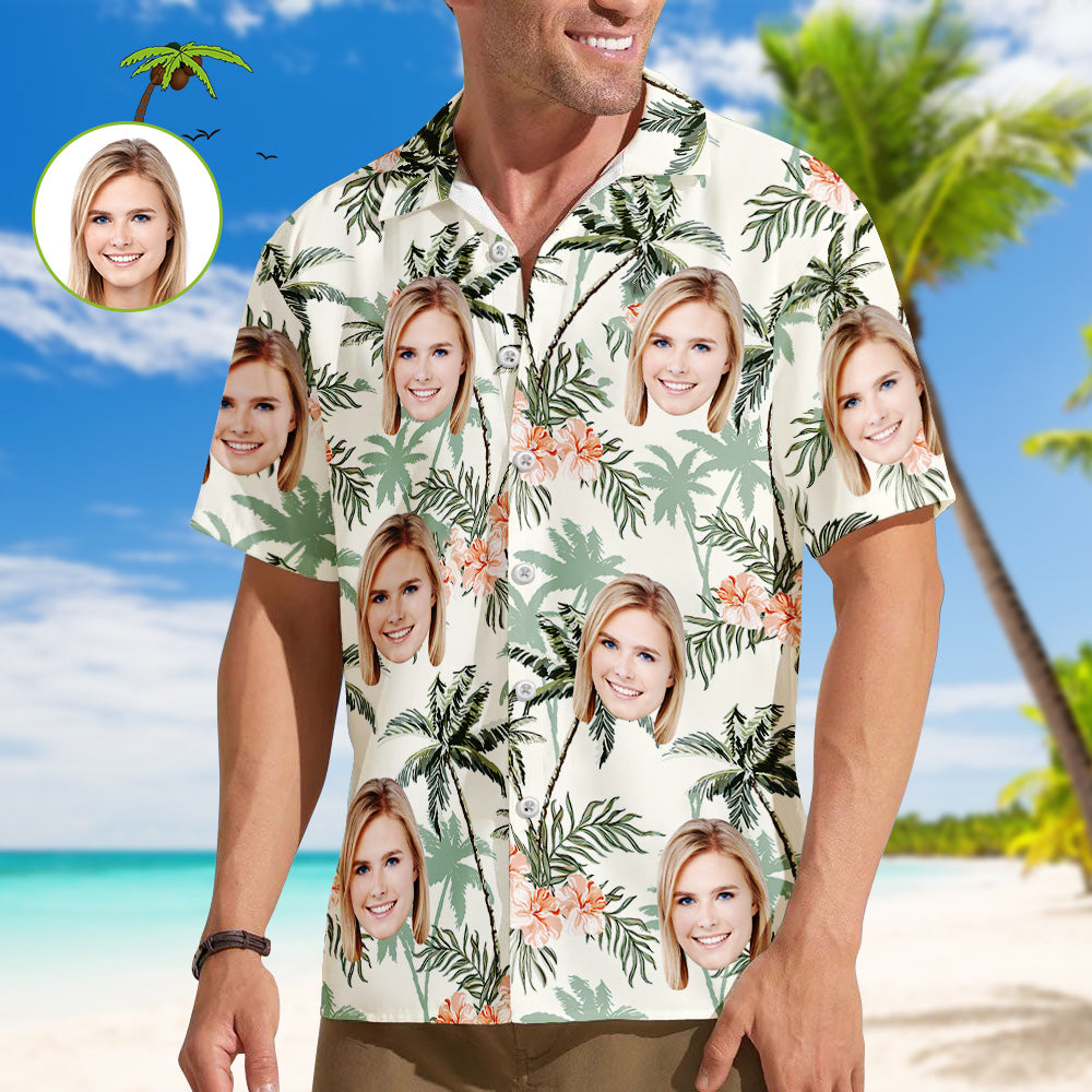 Custom Leaf & Flower Hawaiian Shirt – Unique Design
