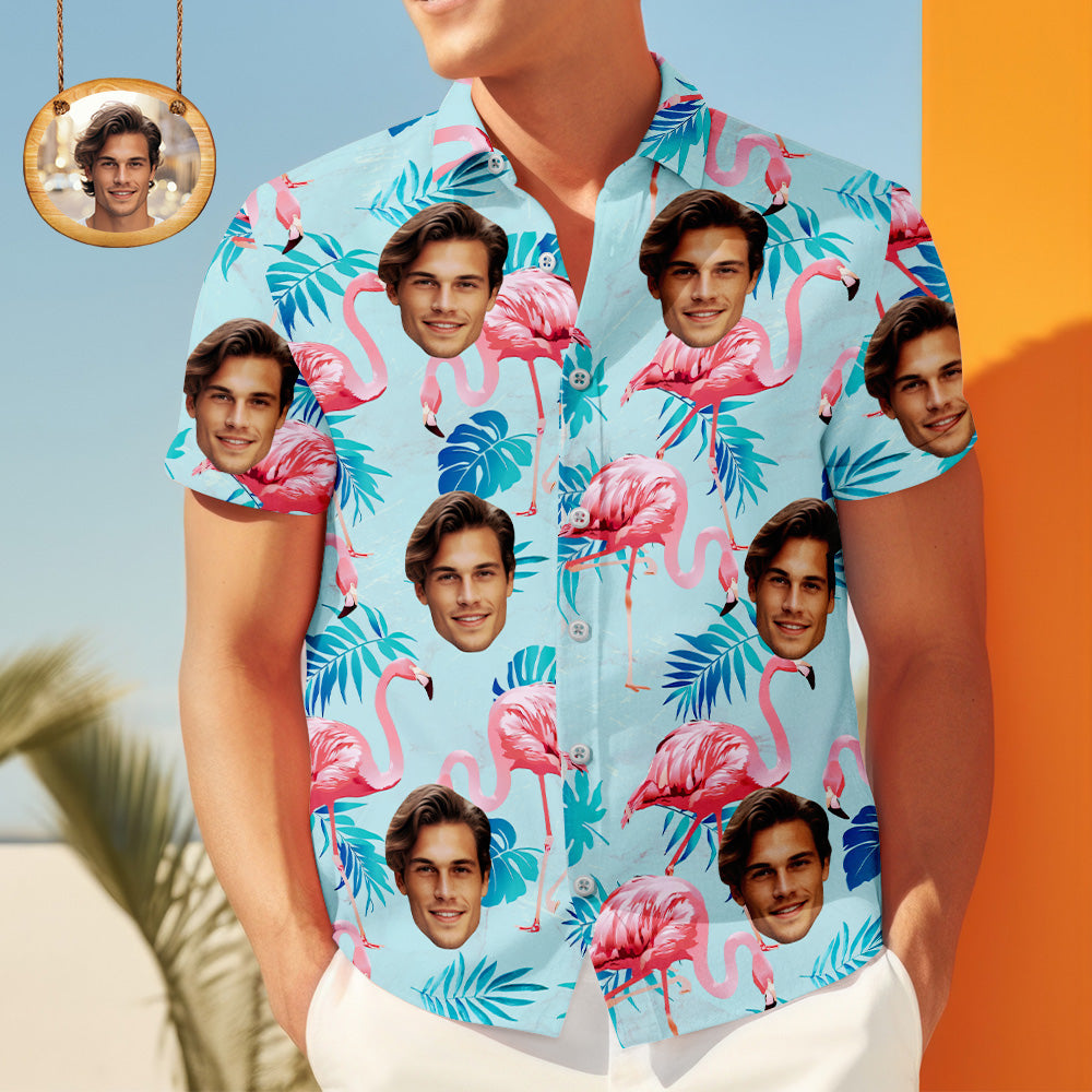 Personalized Aloha Shirt – Exotic Flowers & Face Graphic