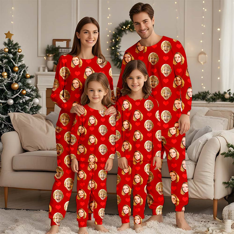 Face Pajamas Family Pajamas Set Christmas Family Pajama, Couple Pajamas set, Custom Pajamas with Photo