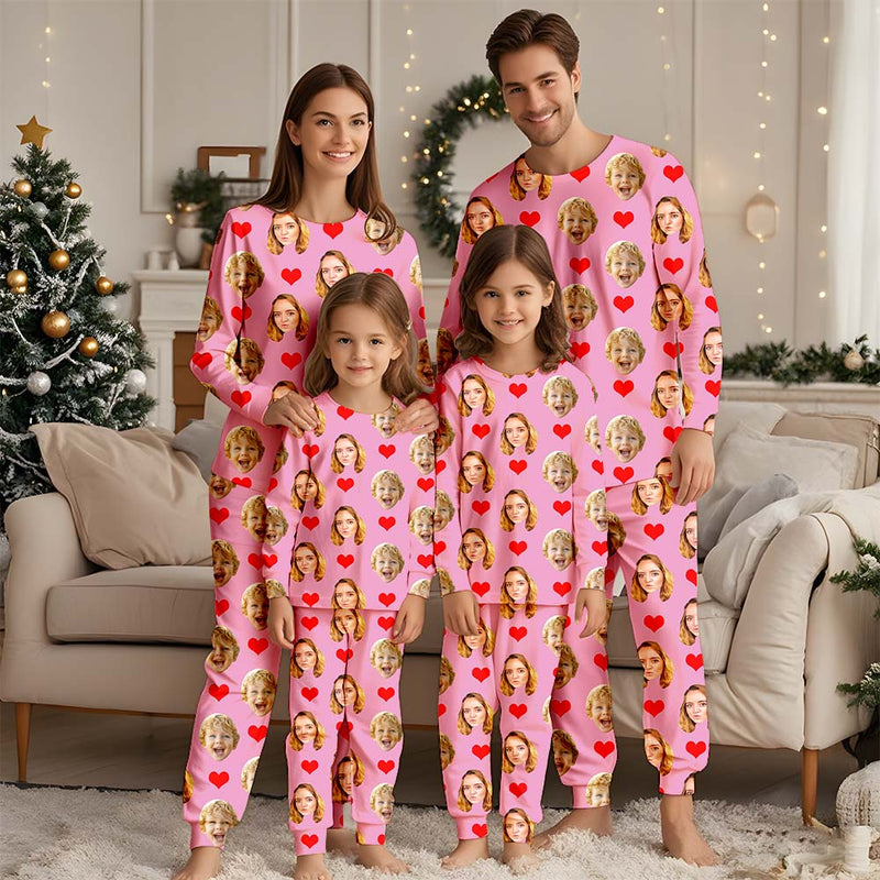 Face Pajamas Family Pajamas Set Christmas Family Pajama, Couple Pajamas set, Custom Pajamas with Photo