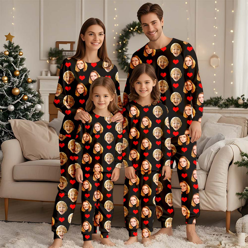 Face Pajamas Family Pajamas Set Christmas Family Pajama, Couple Pajamas set, Custom Pajamas with Photo