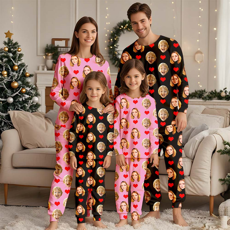 Face Pajamas Family Pajamas Set Christmas Family Pajama, Couple Pajamas set, Custom Pajamas with Photo