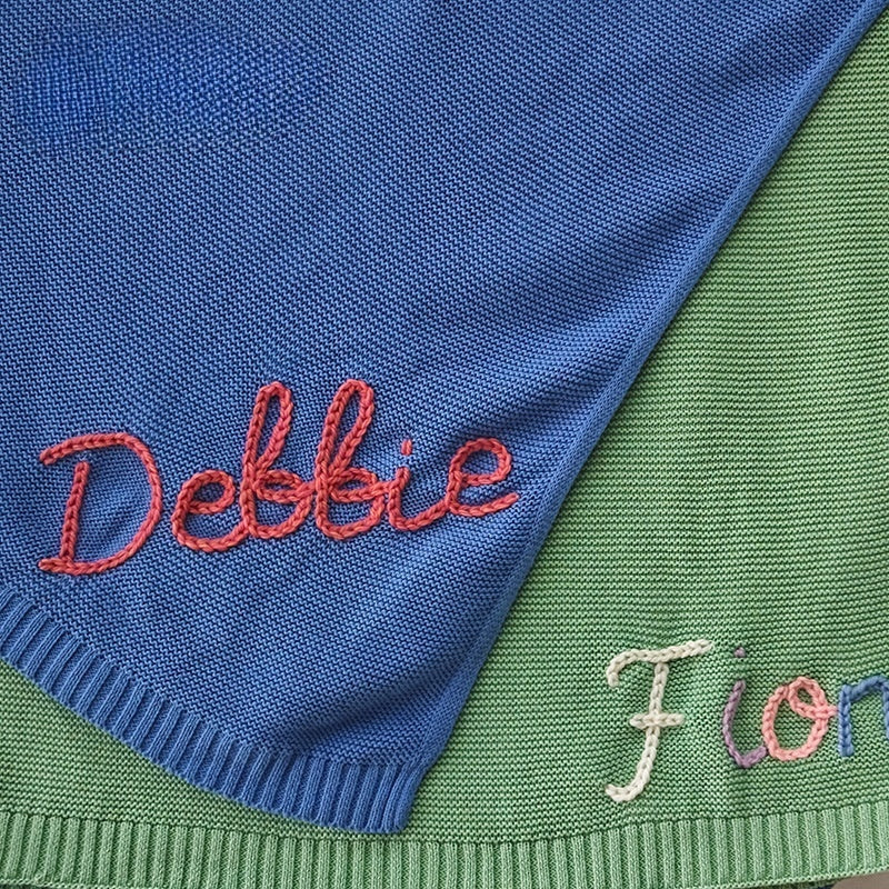 Embroidered with name - your personal baby blanket for unique cuddle moments