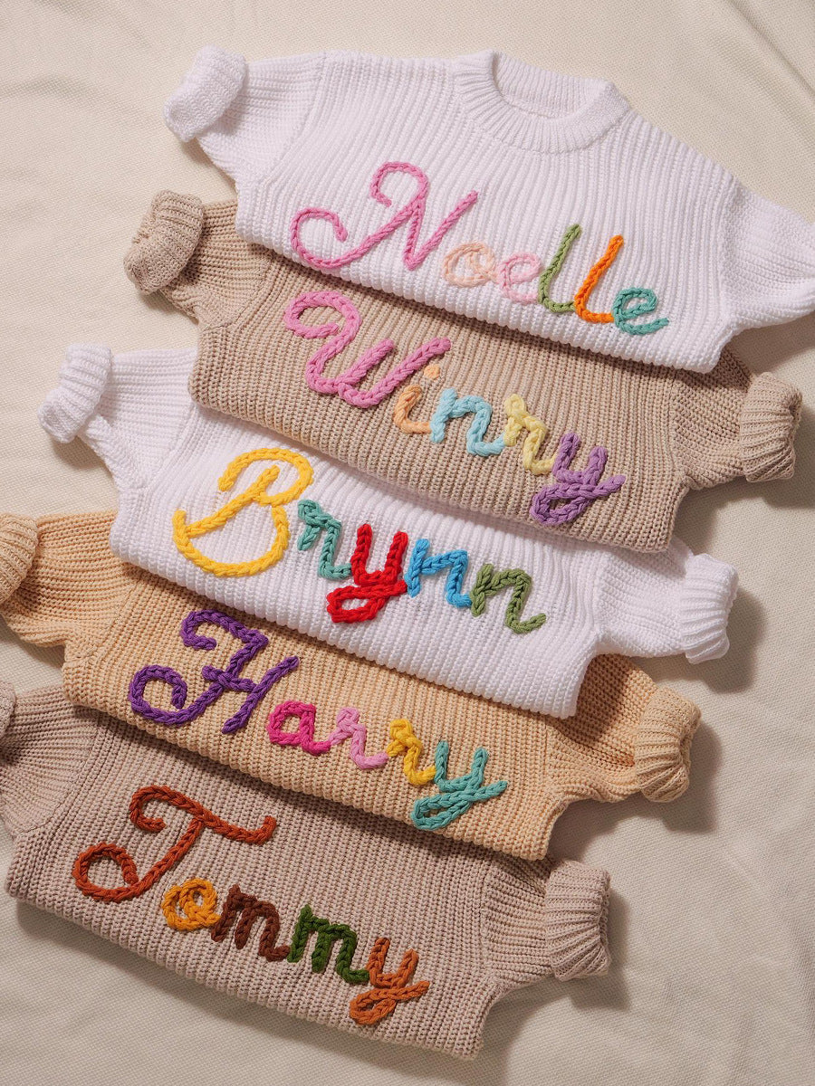 Personalized baby sweater – ideal christening, birthday or holiday gift
