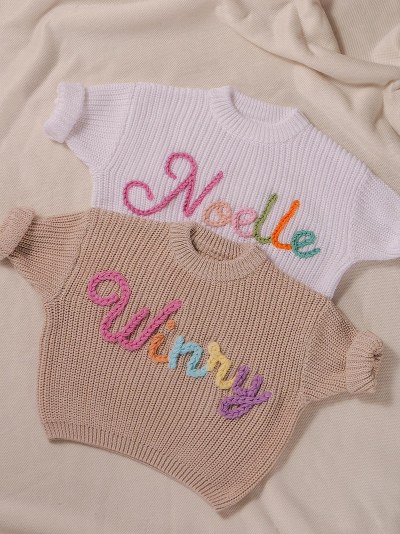 Personalized baby sweater – ideal christening, birthday or holiday gift