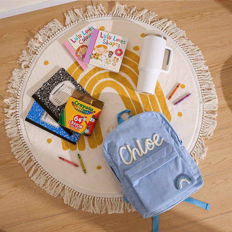 Name printed – unique backpack for girls & boys made of corduroy