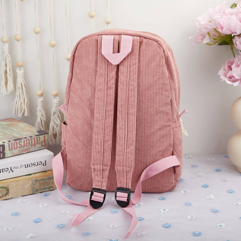 Soft corduroy backpack for children – with personalized name