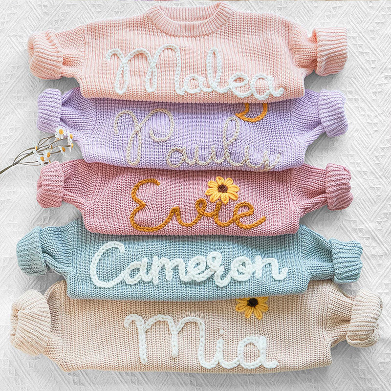 Personalized Baby Gift – Embroidered Kids Sweater with Name, Unique & Heartwarming