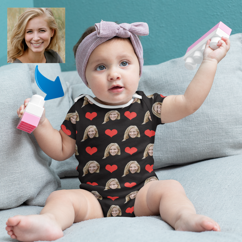 Custom Photo Baby Bodysuit World's Best Mom - Christmas Gifts