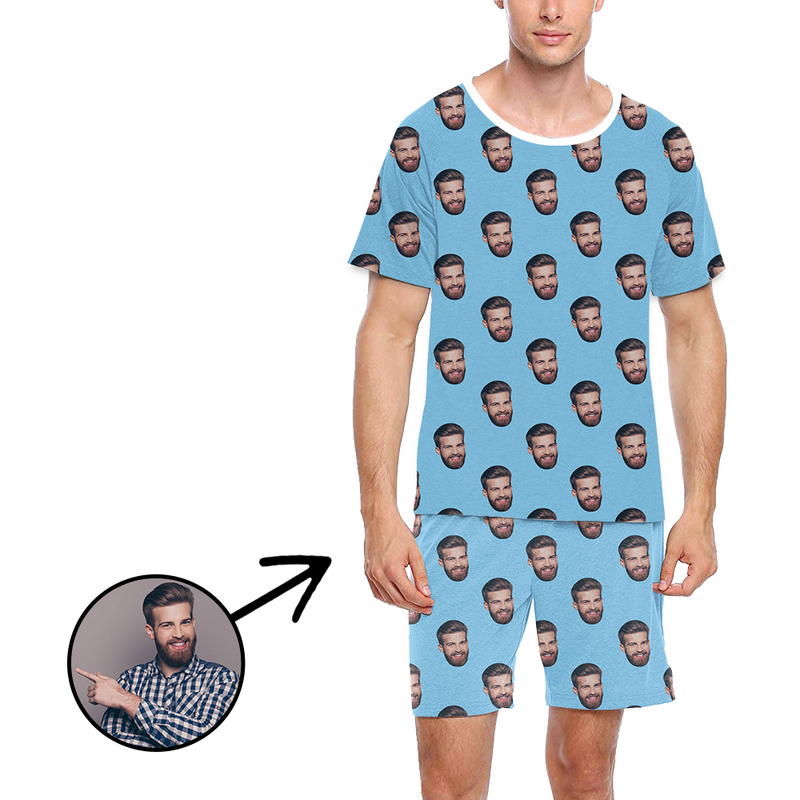 Custom Photo Pajamas For Men Mash Face