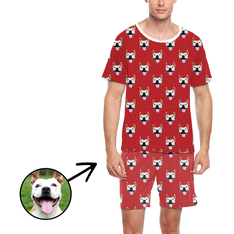 Custom Photo Pajamas For Men Funny Mash Face