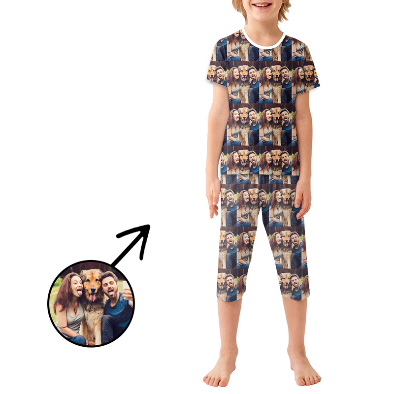 Custom Photo Pajamas For Kids Whole Photo