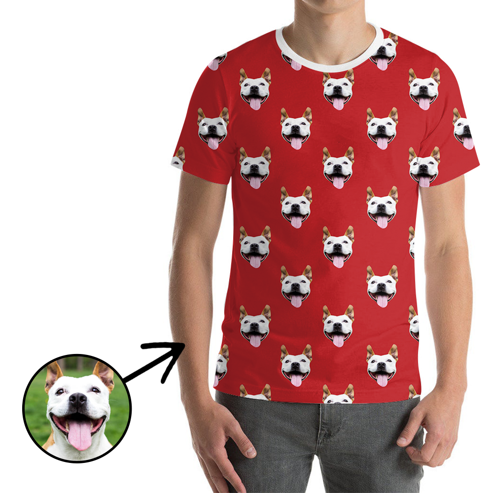 Custom Photo T-shirt Unisex I Love Dog