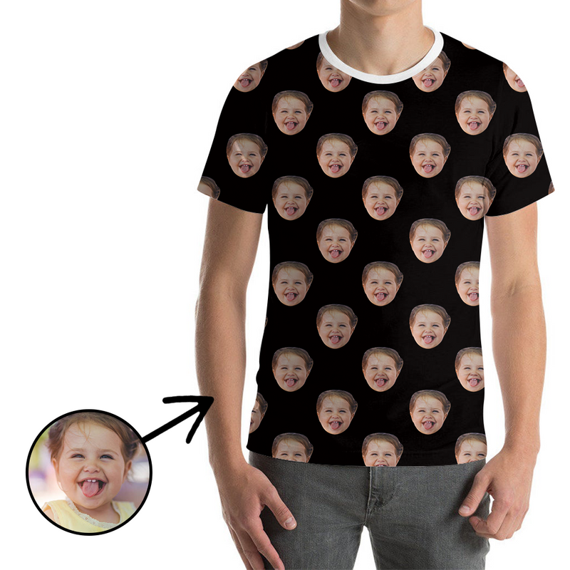 Custom Photo T-shirt Unisex Funny Mash Face