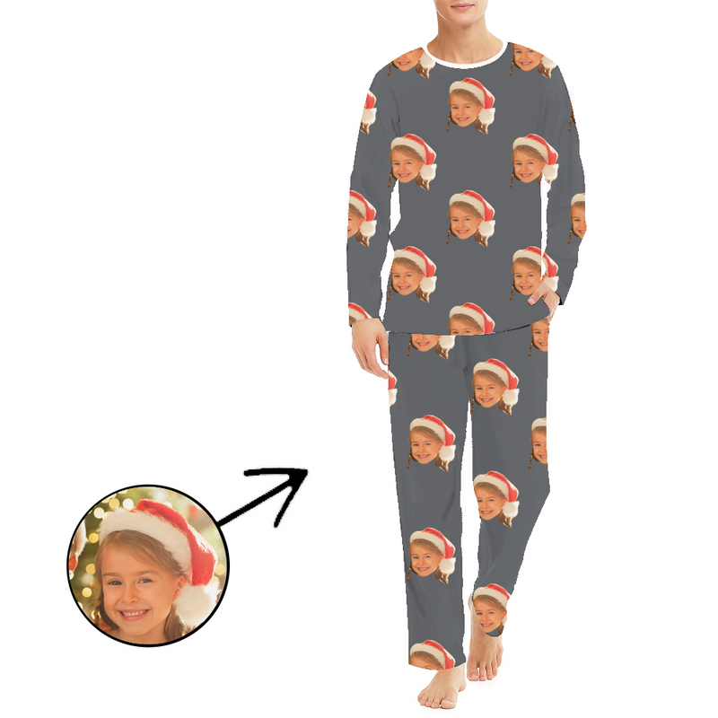Custom Photo Pajamas For Kids I Love My Baby Long Sleeve