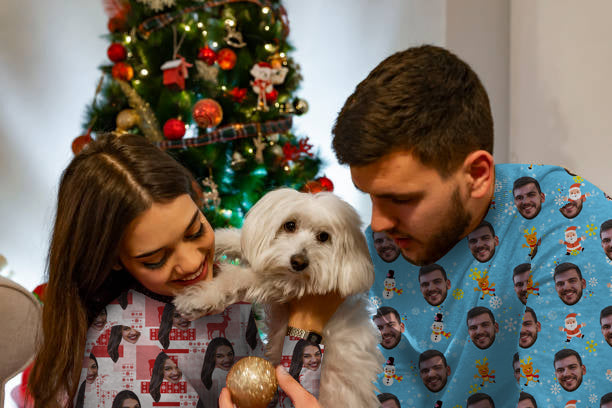 Funny Unisex Christmas Sweatshirts Christmas Sweatshirts Gift For Christmas Face Sweatshirt Ugly Couple Sweatshirts Christmas Candle