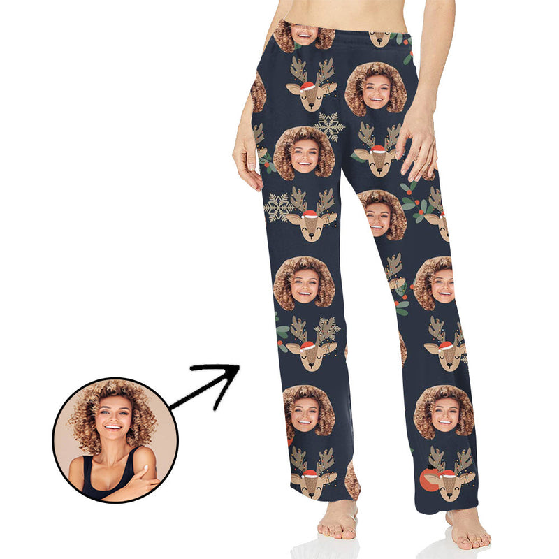 Custom Photo Pajamas Pants For Women Elk