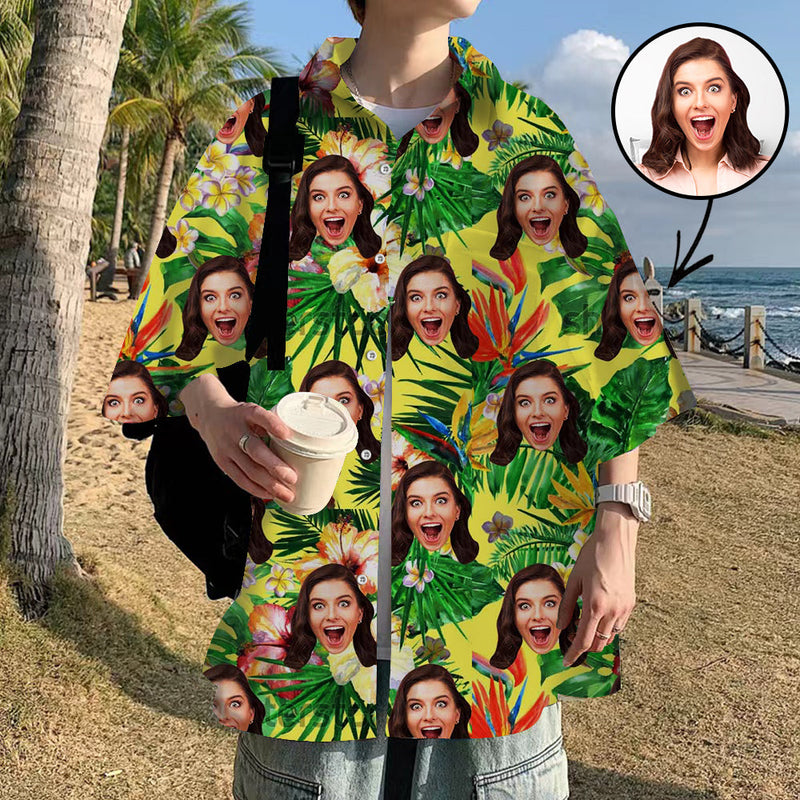 Custom Hawaiian Shirts with Face Hawaiian Shirts Tropical Aloha Shirt Island Love