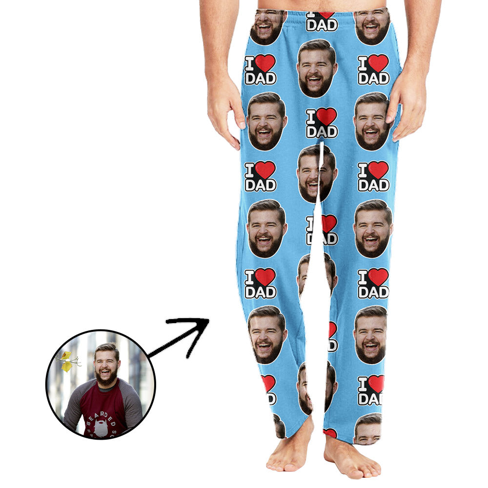 Custom Photo Pajamas Pants For Men Love Dad Father's Day Gifts
