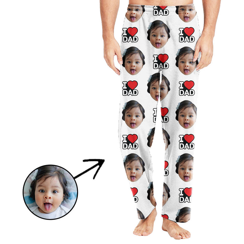 Custom Photo Pajamas Pants For Men Love Dad Father's Day Gifts
