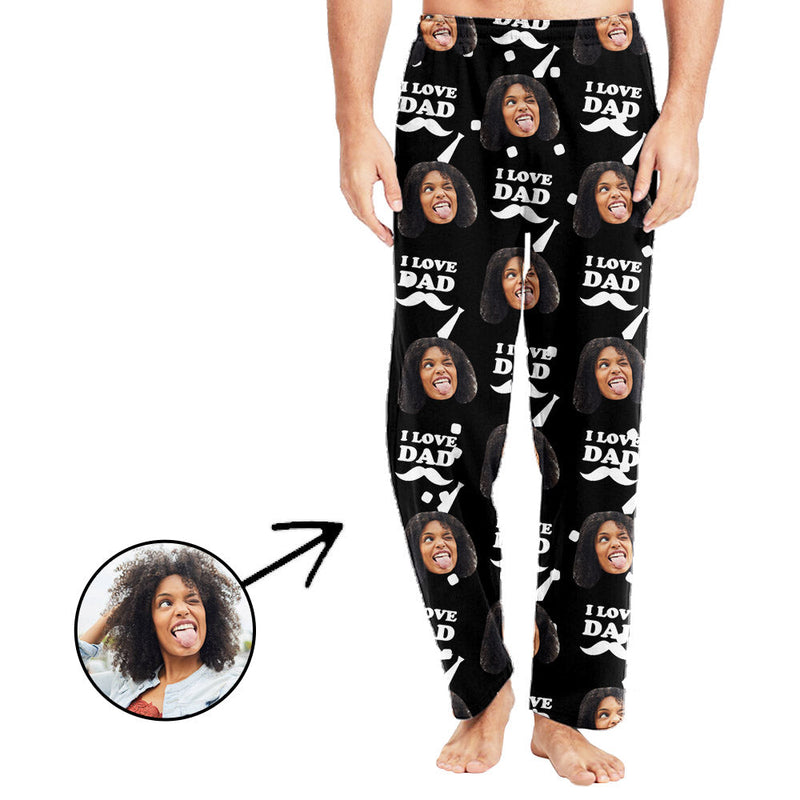 Custom Photo Pajamas Pants For Men Love You Father's Day Gifts