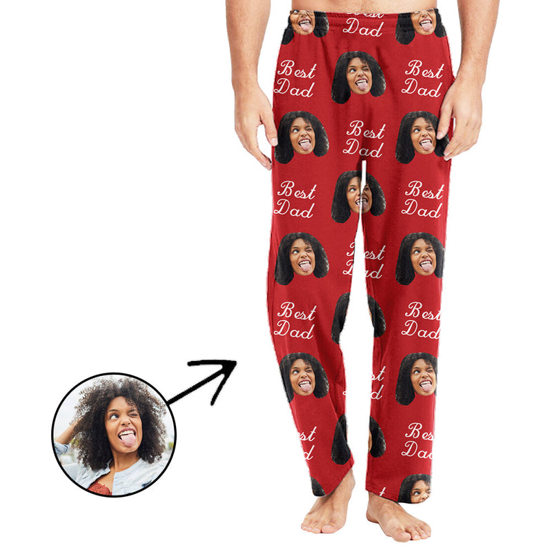Custom Photo Pajamas Pants For Men I Love Dad Father's Day Gifts