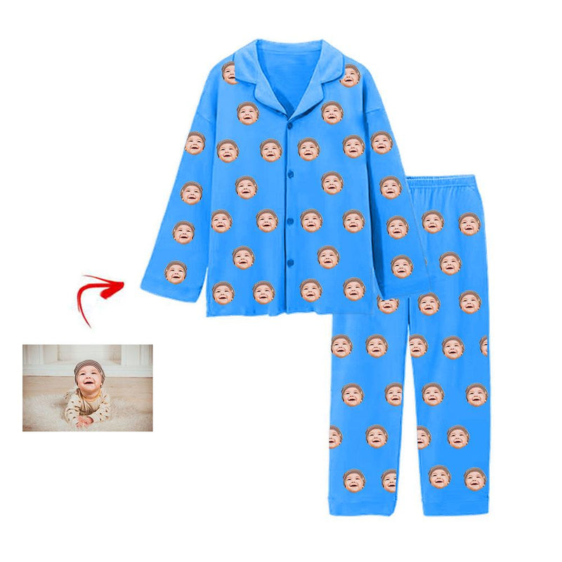Custom Photo Pajamas I Love My Baby Blue
