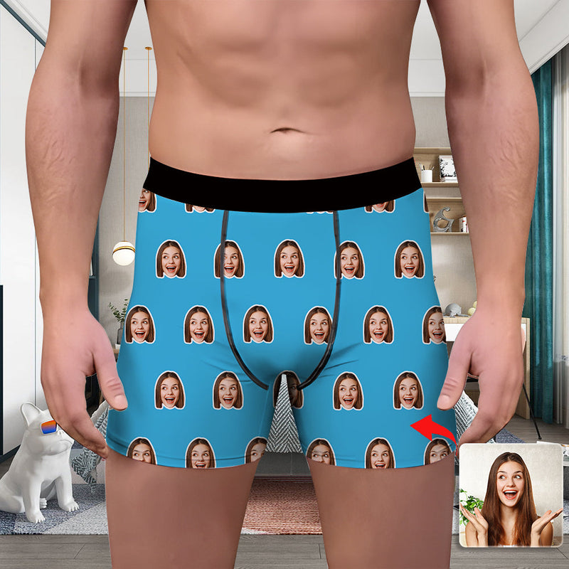 Valentine's Day Custom Underwear With Face Boxer Custom Boxers Personalized Underwear Custom Boxer Briefs Face Boxer With Girlfriend's Face