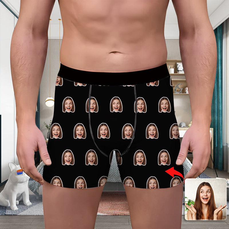 Valentine's Day Custom Underwear With Face Boxer Custom Boxers Personalized Underwear Custom Boxer Briefs Face Boxer With Girlfriend's Face