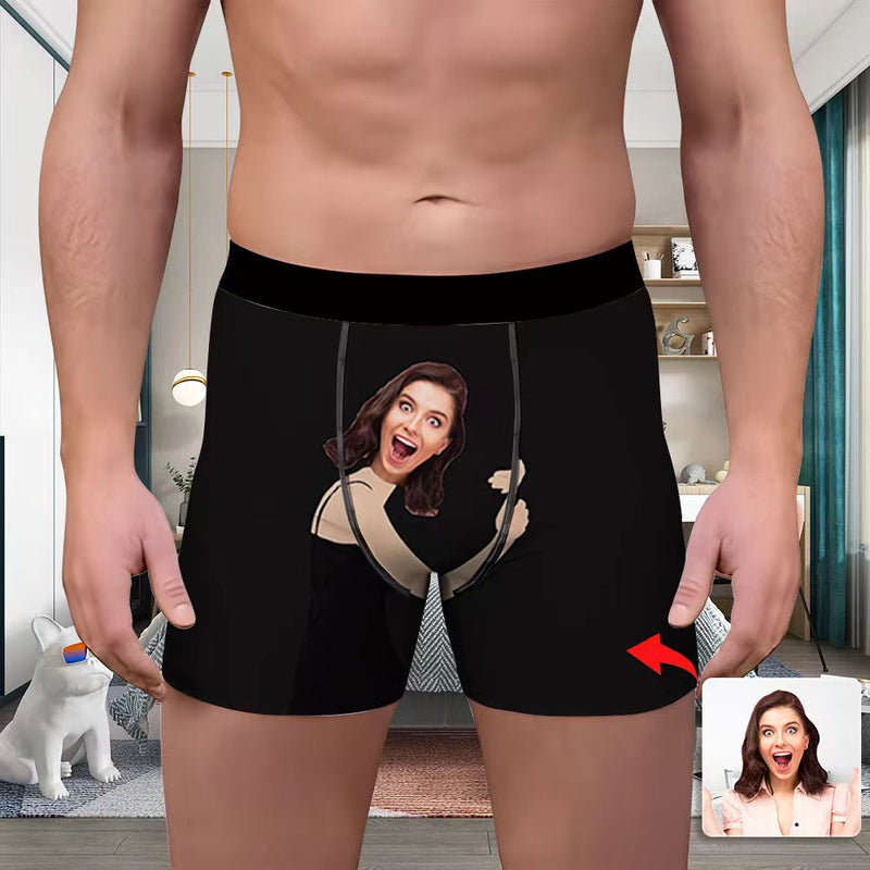 Valentine's Day Custom Underwear With Face Boxer Custom Boxers Personalized Underwear Custom Boxer Briefs Face Boxer My Girlfriend's Face