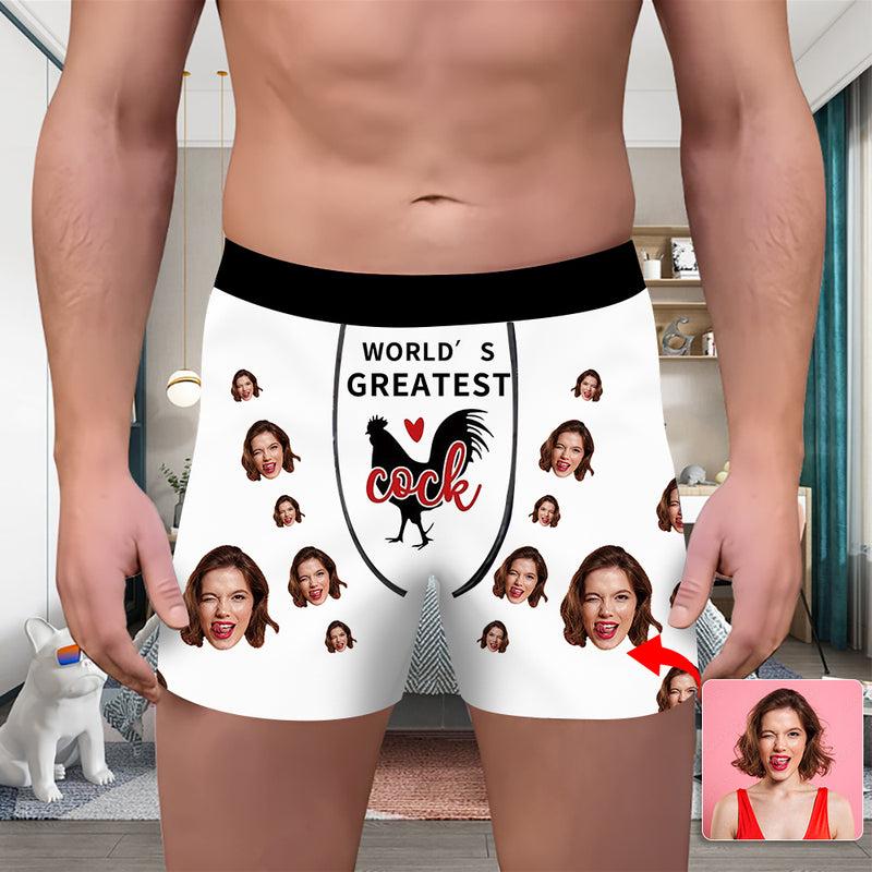 Valentine's Day Custom Underwear With Face Boxer Custom Boxers Personalized Underwear Custom Boxer Briefs Face Boxer It's Not Gonna Licked Itself