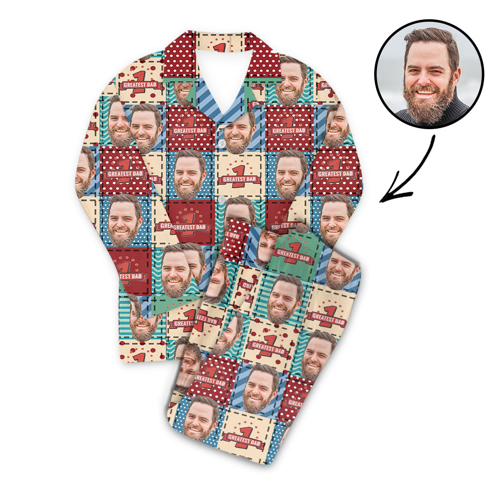 Custom Photo Pajamas Greatest Dad Father's Day Gifts
