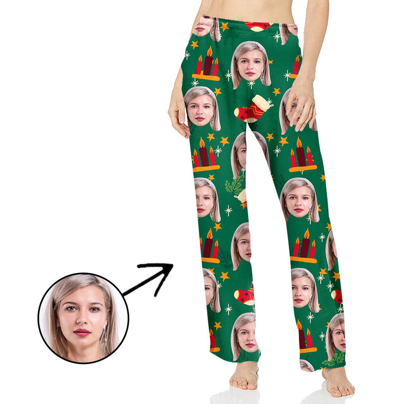 Face Pajamas Pants Photo Pajama Pants Face On Pajamas For Women Christmas Candle Special Offer Christmas Gifts